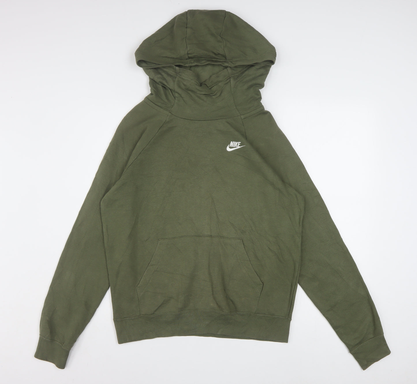 Nike Men's Green Pullover Hoodie Size S Regular Fit Sportswear