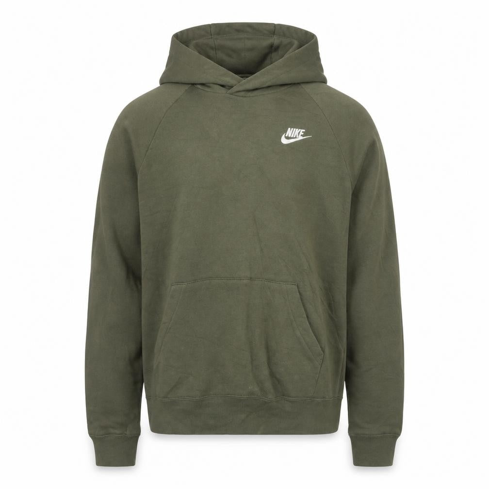 Front view of Nike Men's Green Pullover Hoodie, size S, Regular Fit Sportswear