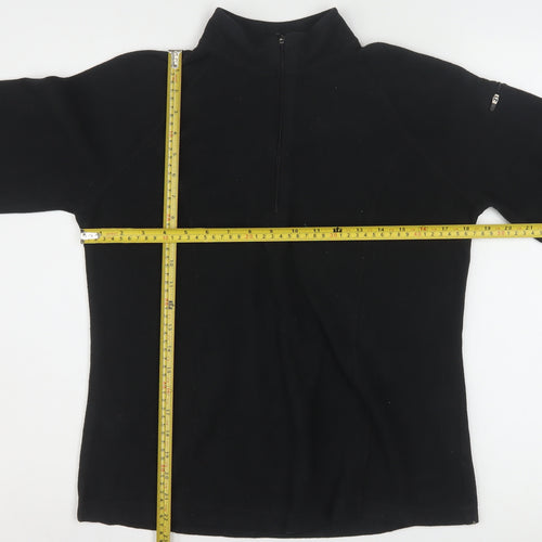L.L. Bean Women's Black Fleece 1/4 Zip Pullover Sweatshirt Size S