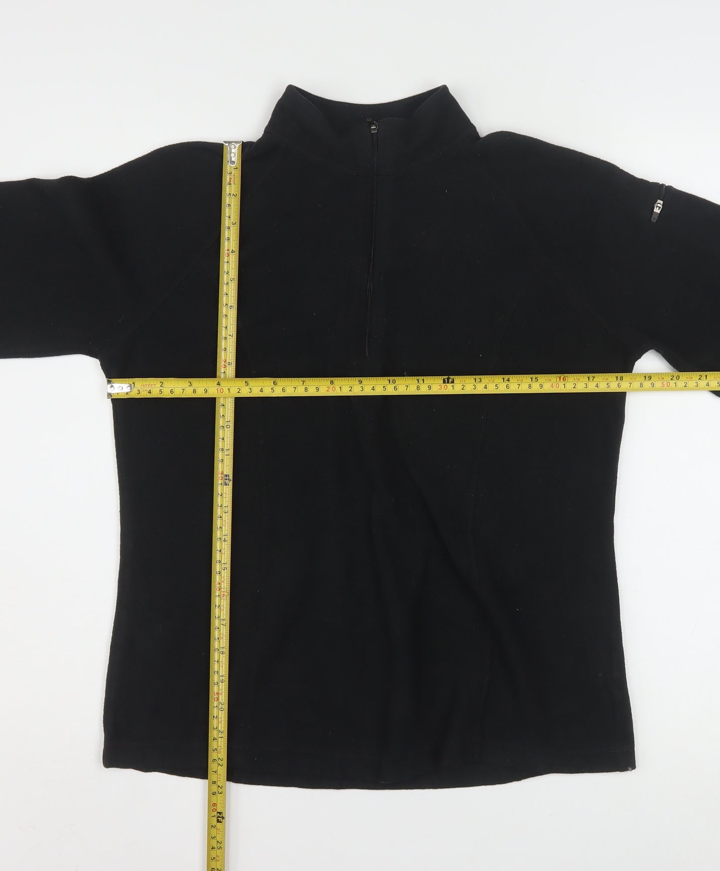 L.L. Bean Women's Black Fleece 1/4 Zip Pullover Sweatshirt Size S