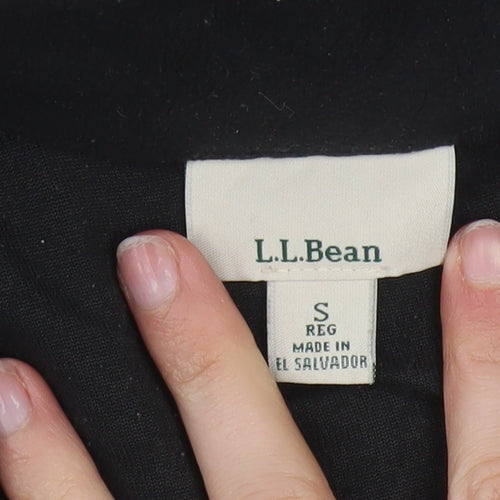 L.L. Bean Women's Black Fleece 1/4 Zip Pullover Sweatshirt Size S