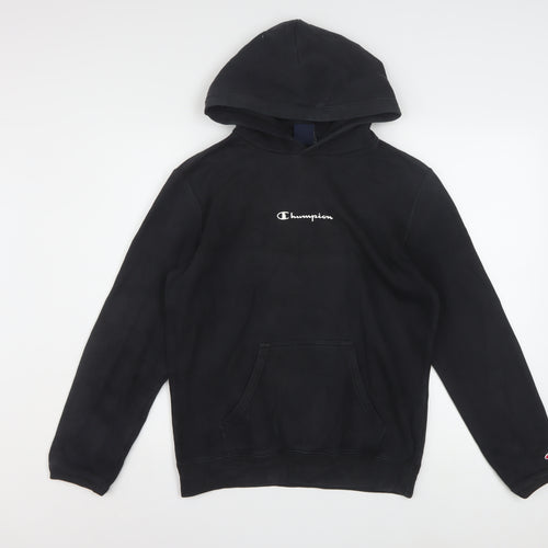 Champion Men’s Black Pullover Hoodie Small Fleece Sportswear