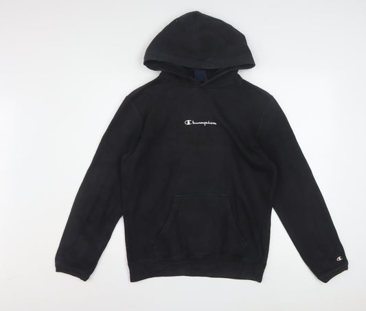 Champion Men’s Black Pullover Hoodie Small Fleece Sportswear