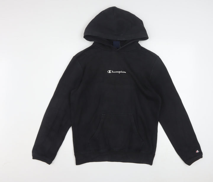 Champion Men’s Black Pullover Hoodie Small Fleece Sportswear