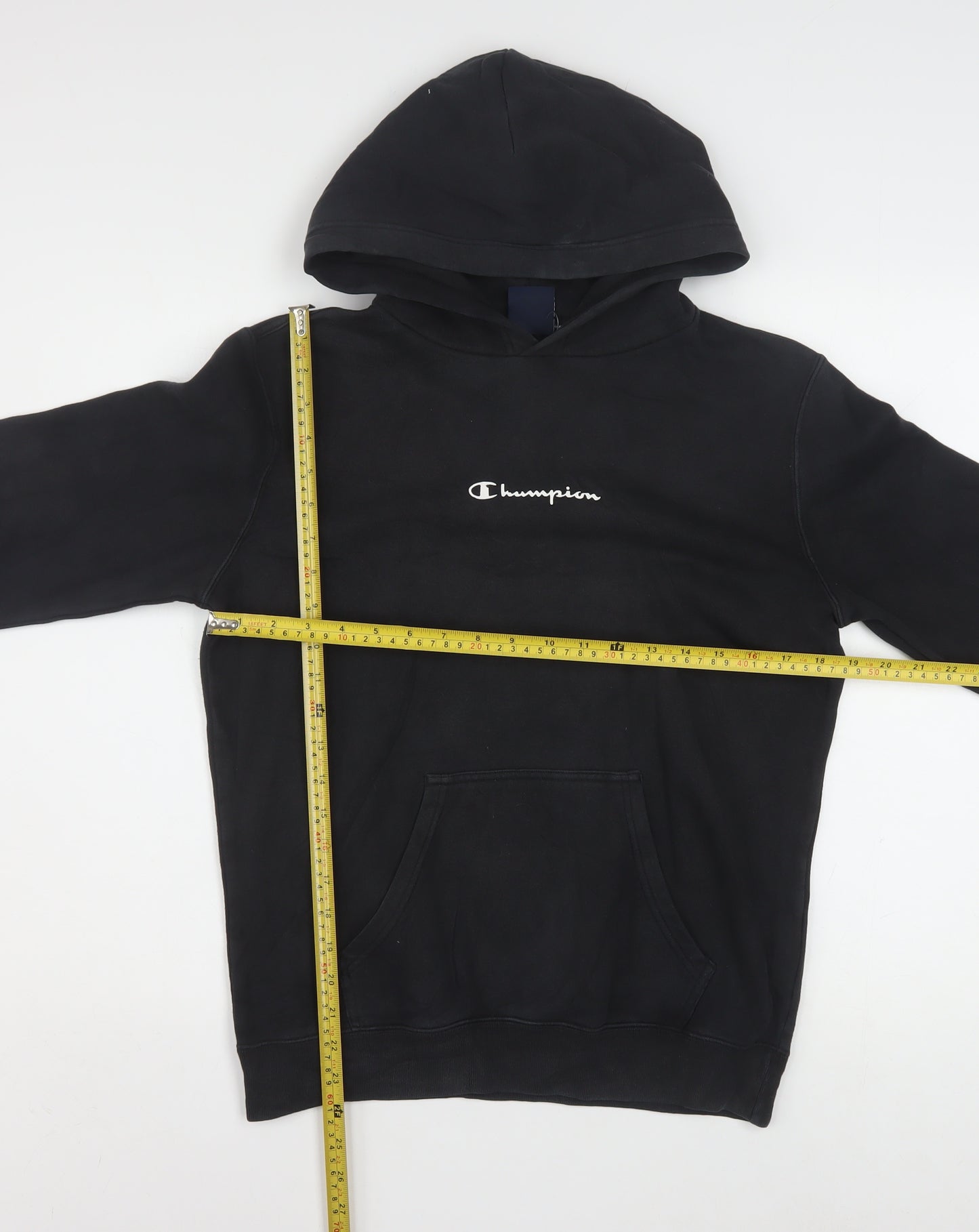 Champion Men’s Black Pullover Hoodie Small Fleece Sportswear