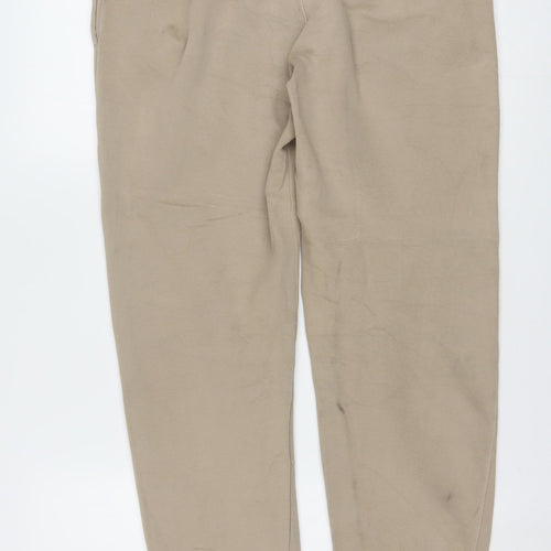 Nike Men’s Beige Jogger Sweatpants Size M Elastic Waist Tapered Fit