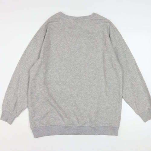 Disney Womens Grey Mickey Mouse Graphic Pullover Sweatshirt XS