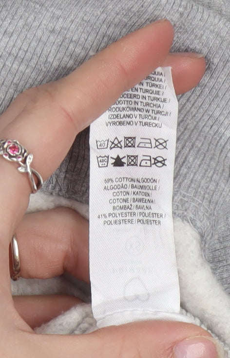 Disney Womens Grey Mickey Mouse Graphic Pullover Sweatshirt XS