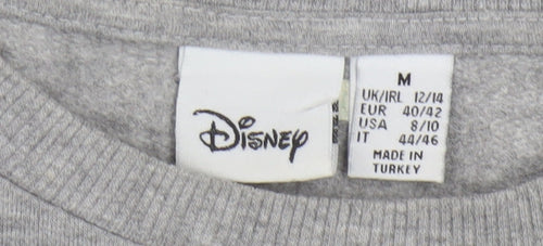 Disney Women Grey Eeyore Sweatshirt Medium 12/14 Pullover Cotton Blend