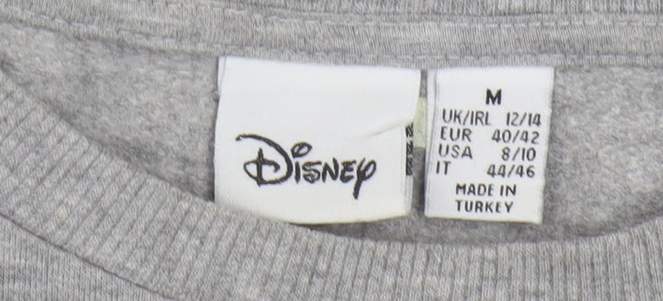 Disney Women Grey Eeyore Sweatshirt Medium 12/14 Pullover Cotton Blend