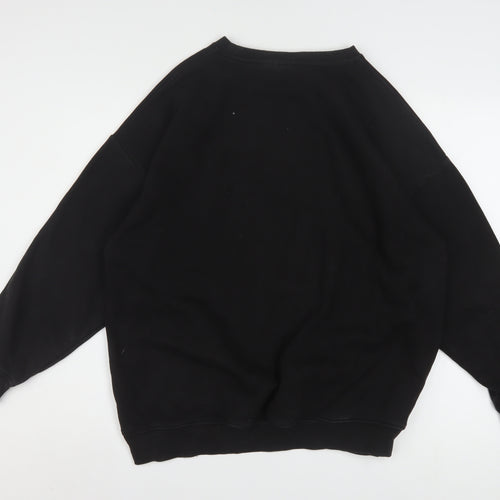 Disney Women Black XS Pullover Sweatshirt with Mickey & Friends Print