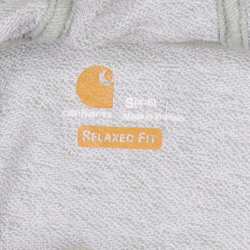 Carhartt Women Sage Green Pullover Hoodie Size S Relaxed Fit Cotton Blend