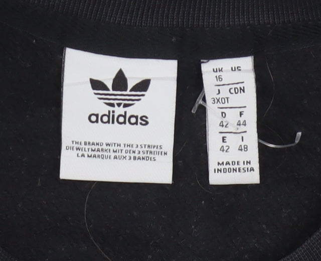 Adidas Women’s Black Crew Neck Pullover Sweatshirt UK 16
