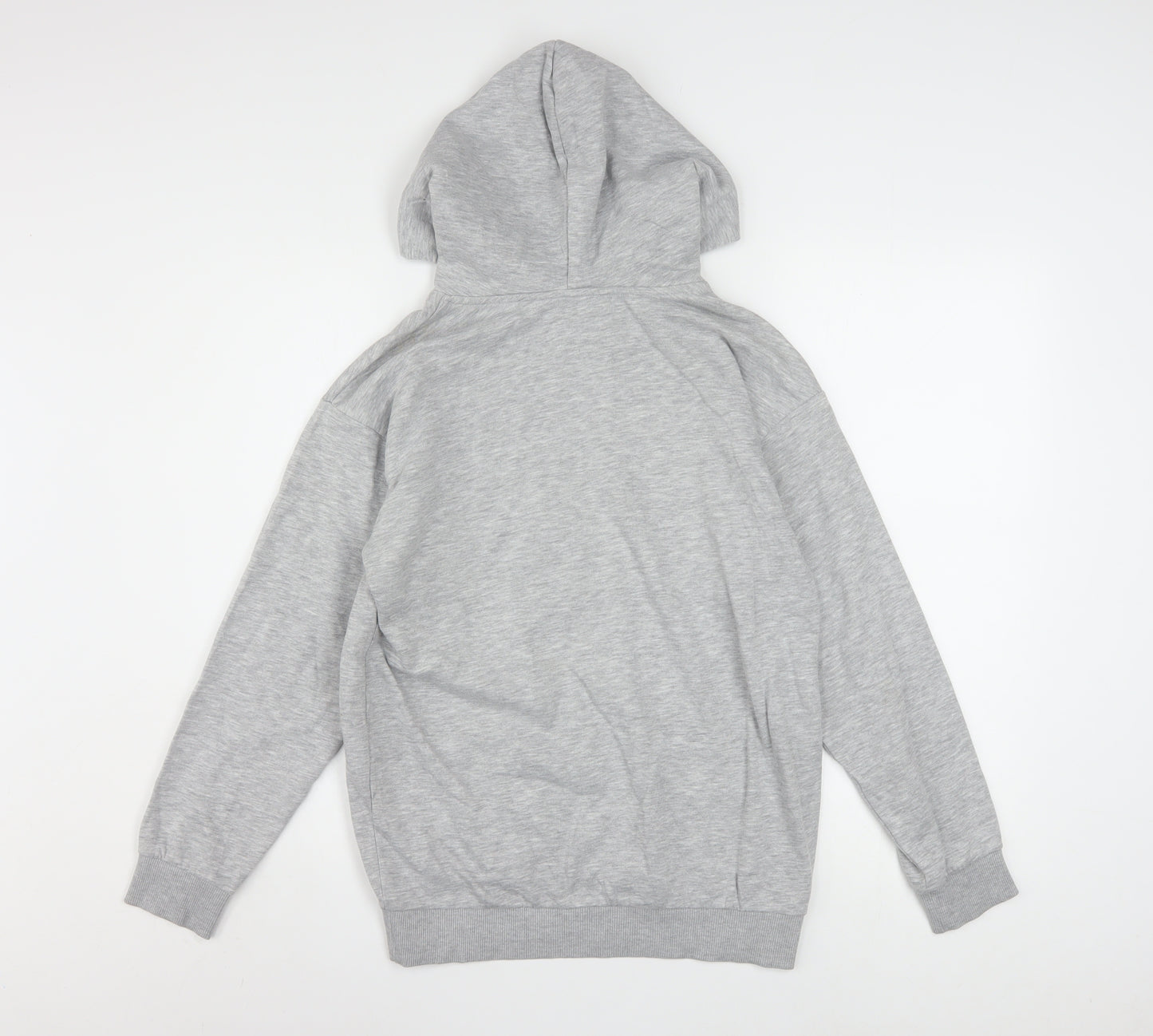 H&M Girls Grey Hoodie 11-12 Years Disney Mickey Floral Cotton Blend Pullover