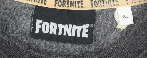 Fortnite Teens Black XL Pullover Graphic Print Sweatshirt