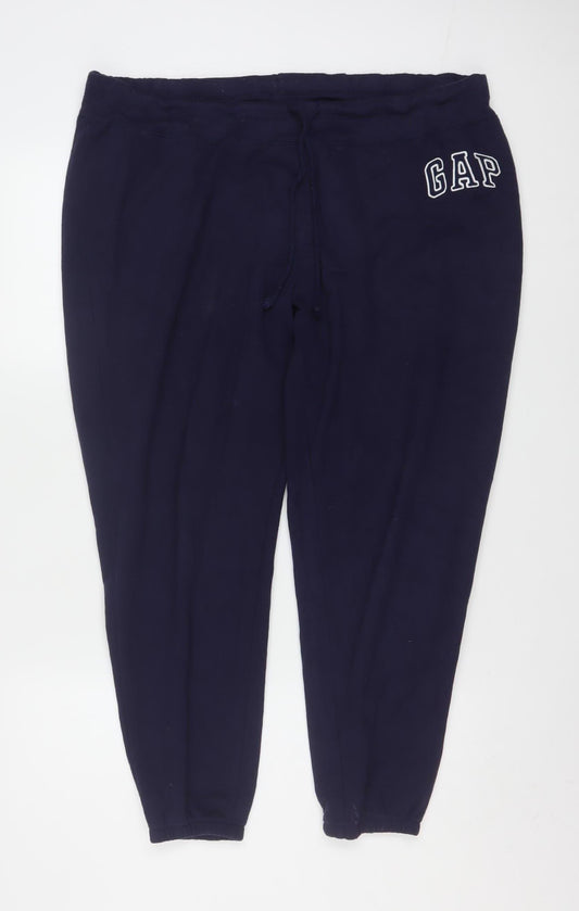 GAP Women’s Blue XL Jogger Fleece Sweatpants with Drawstring Waist