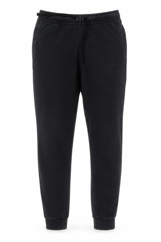 Front view of Nike Men's Black XS Jogger Sweatpants Cotton Blend Fleece Tapered Fit