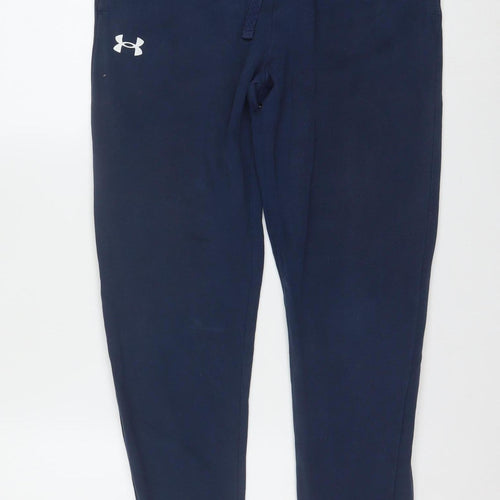 Under Armour Boys Navy Jogger Sweatpants Size 13 Years Cotton Blend