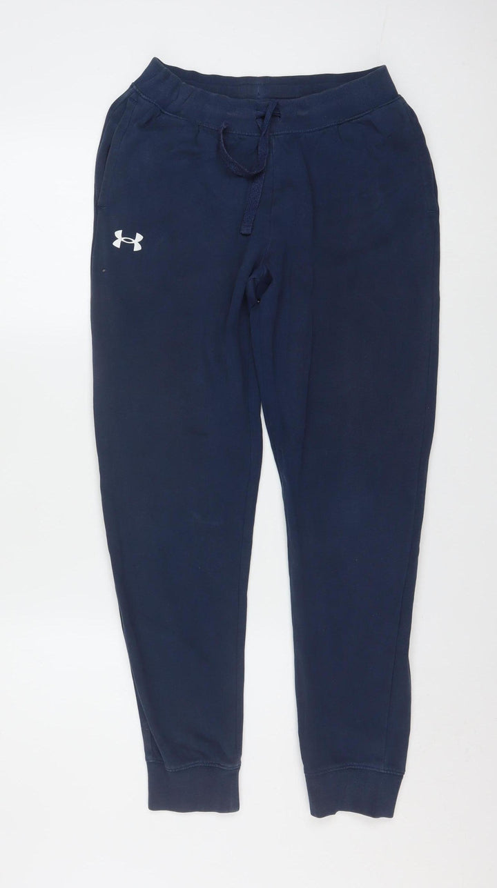Under Armour Boys Navy Jogger Sweatpants Size 13 Years Cotton Blend
