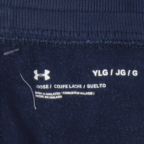 Under Armour Boys Navy Jogger Sweatpants Size 13 Years Cotton Blend