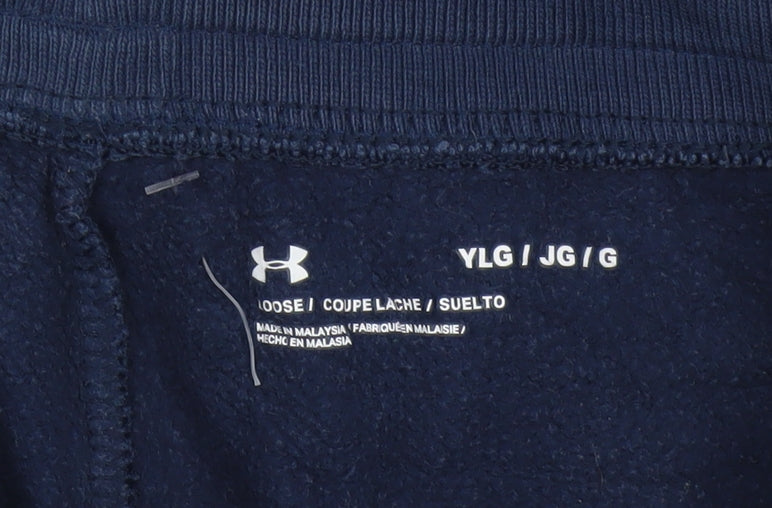 Under Armour Boys Navy Jogger Sweatpants Size 13 Years Cotton Blend
