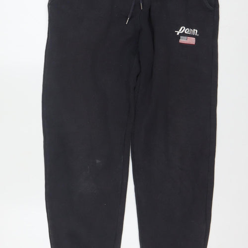 Penn x Primark Men's Black Fleece Jogger Sweatpants M Regular Fit