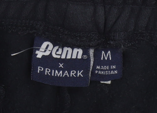 Penn x Primark Men's Black Fleece Jogger Sweatpants M Regular Fit