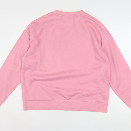 Disney Women Pink Minnie Mouse Pullover Sweatshirt Size S 10/12