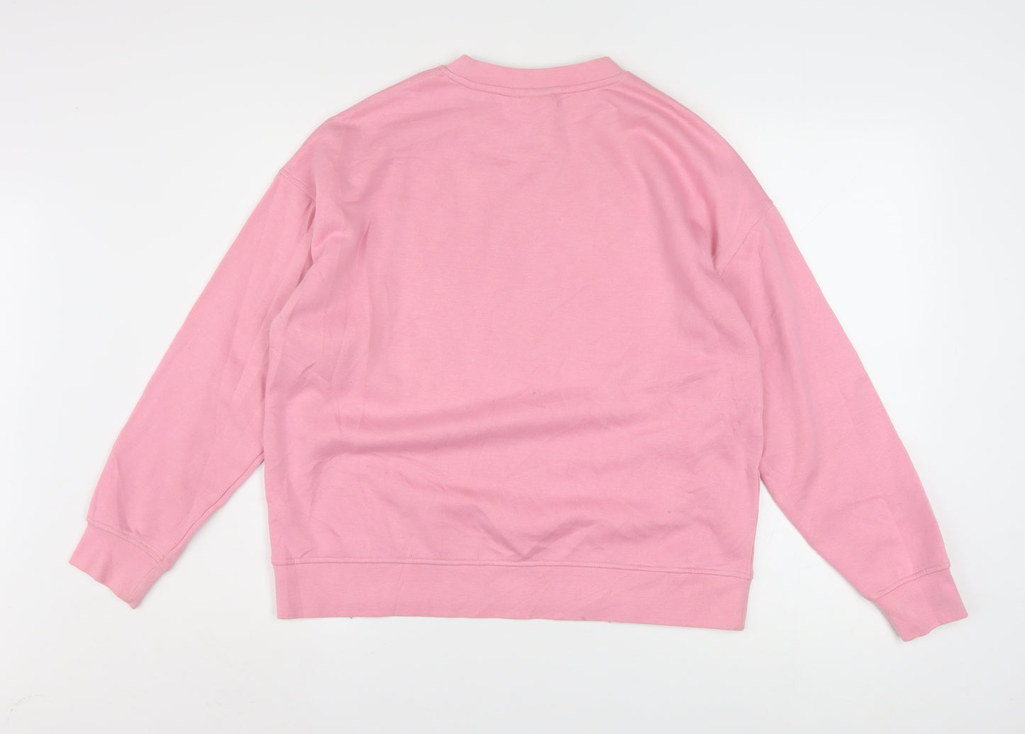 Disney Women Pink Minnie Mouse Pullover Sweatshirt Size S 10/12
