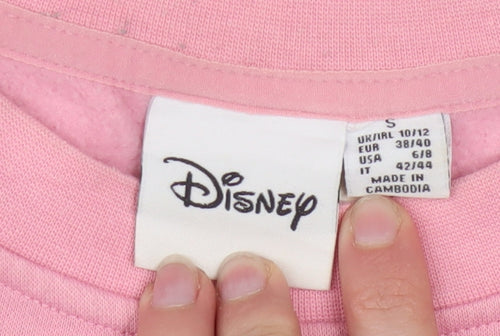 Disney Women Pink Minnie Mouse Pullover Sweatshirt Size S 10/12