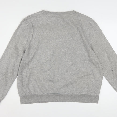 Disney Women Grey Minnie Mouse Pullover Sweatshirt L