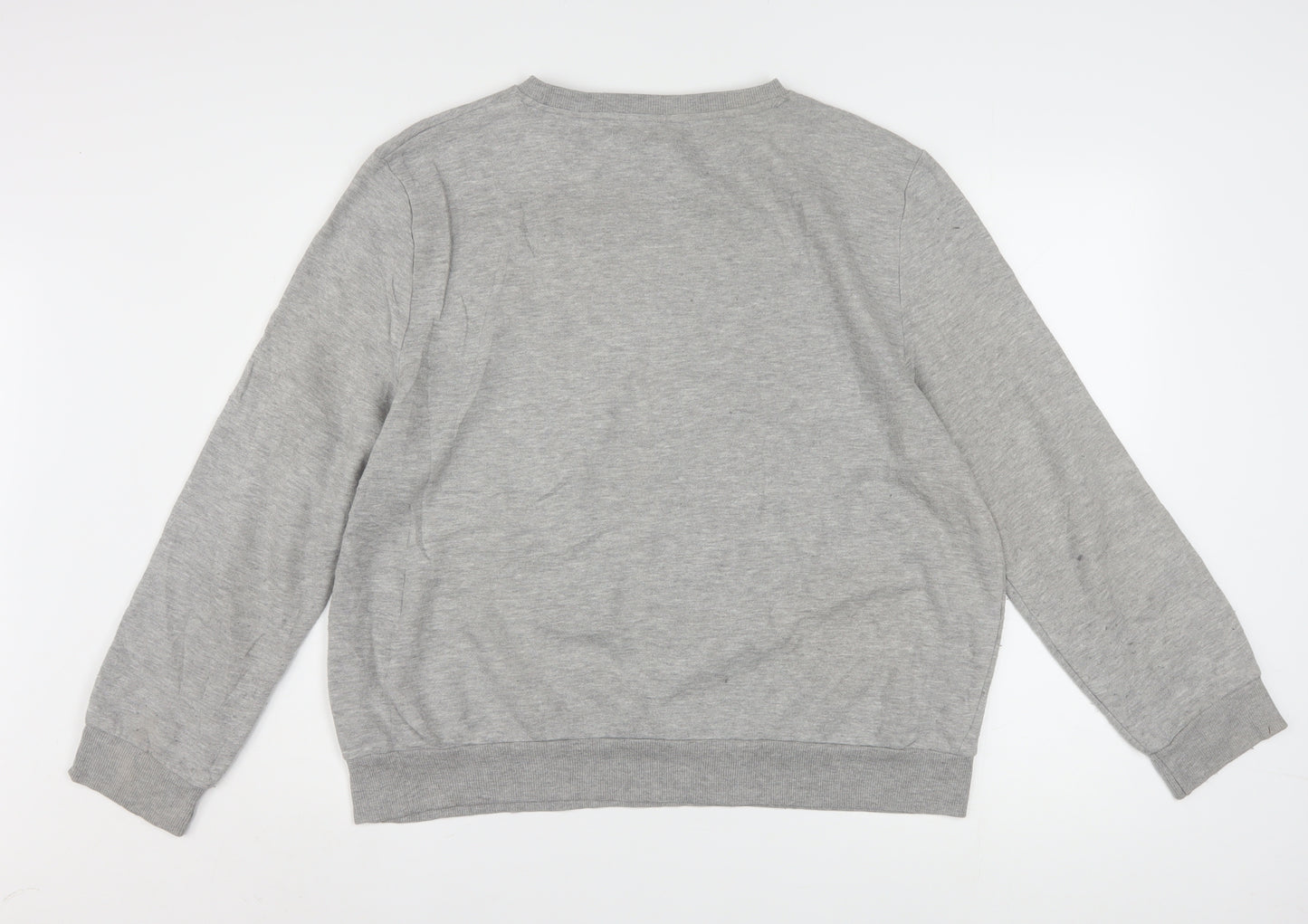 Disney Women Grey Minnie Mouse Pullover Sweatshirt L