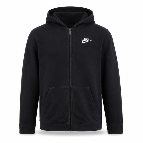 Nike Boys Black Full Zip Hoodie XL 158-170cm Fleece Sweatshirt