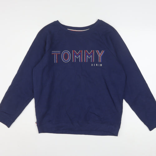 Tommy Hilfiger Denim Women's Navy Blue XS Pullover Sweatshirt