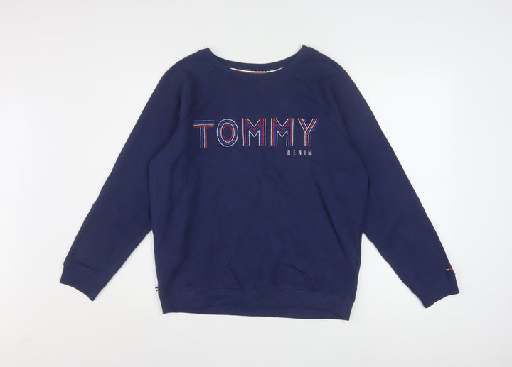 Tommy Hilfiger Denim Women's Navy Blue XS Pullover Sweatshirt