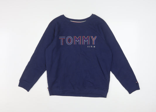 Tommy Hilfiger Denim Women's Navy Blue XS Pullover Sweatshirt