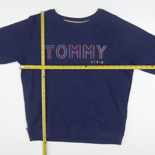 Tommy Hilfiger Denim Women's Navy Blue XS Pullover Sweatshirt