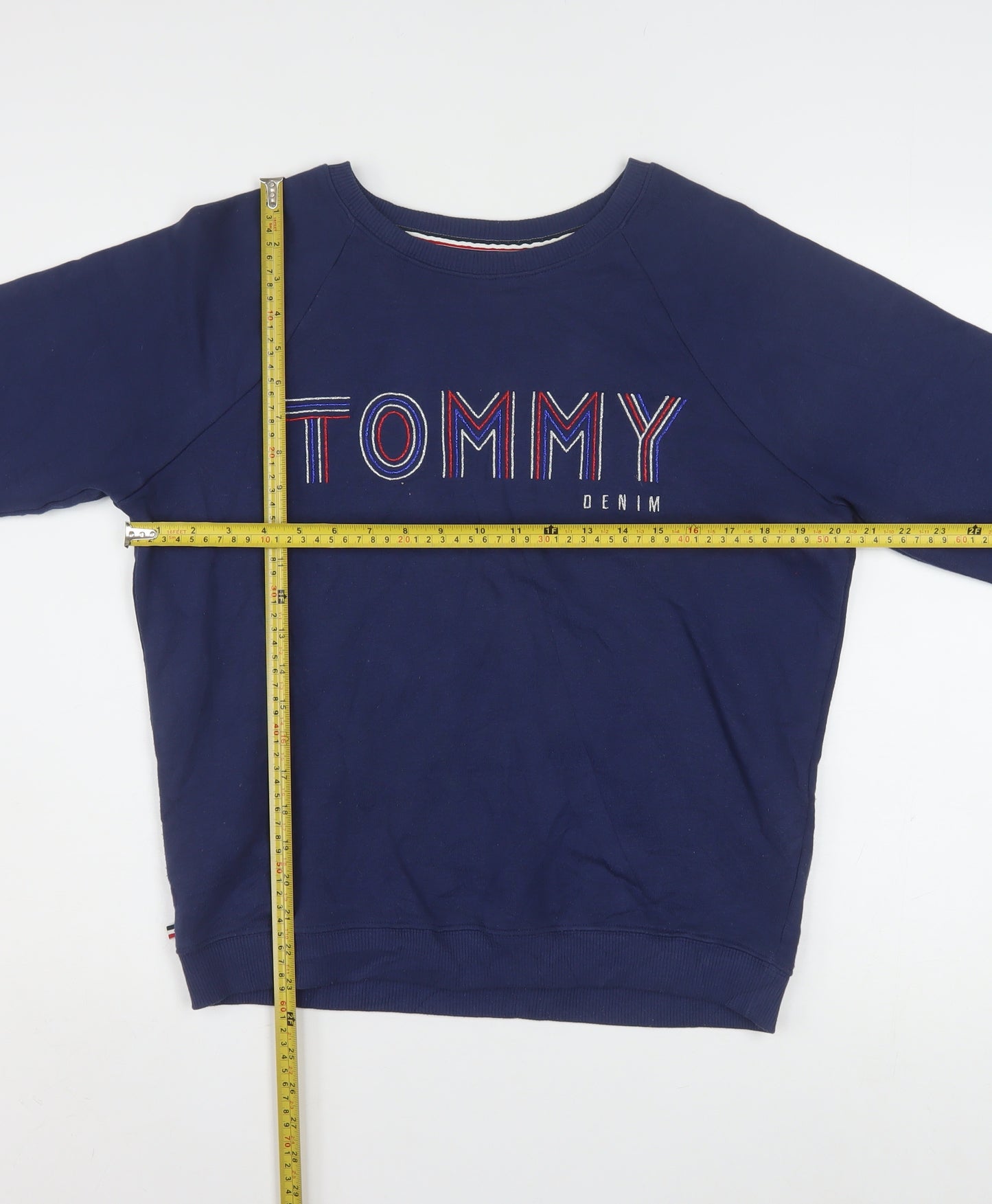Tommy Hilfiger Denim Women's Navy Blue XS Pullover Sweatshirt