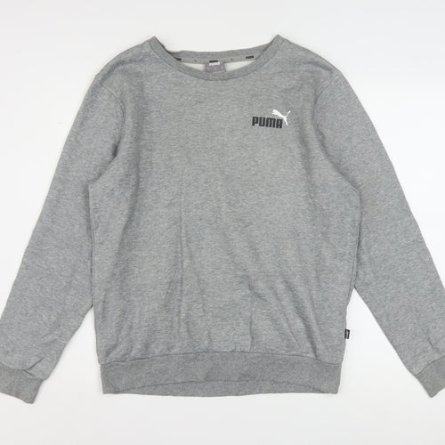 Puma Men's Grey Crew Neck Sweatshirt Small Classic Fit