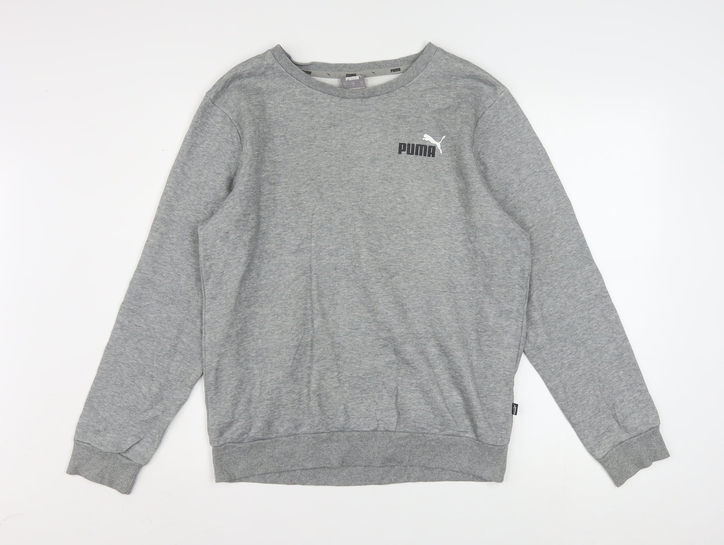 Puma Men's Grey Crew Neck Sweatshirt Small Classic Fit