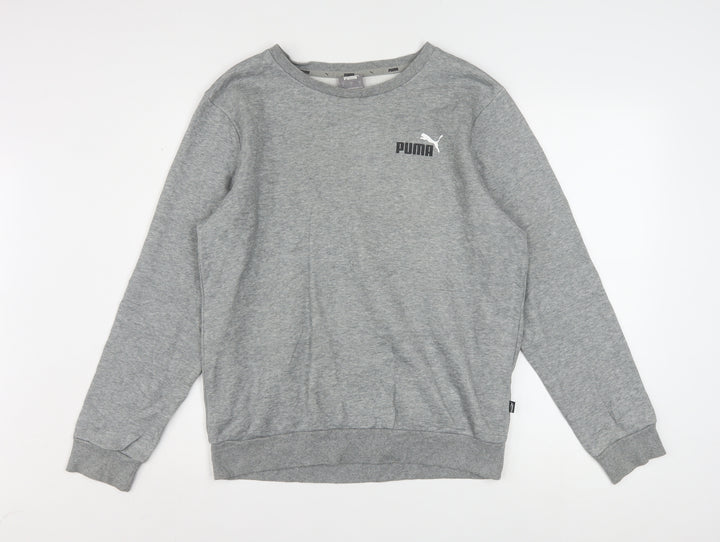 Puma Men's Grey Crew Neck Sweatshirt Small Classic Fit