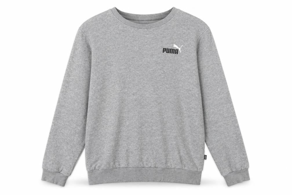 Front view of Puma Men's Grey Crew Neck Sweatshirt Small Classic Fit