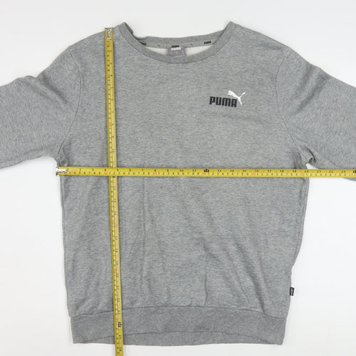 Puma Men's Grey Crew Neck Sweatshirt Small Classic Fit