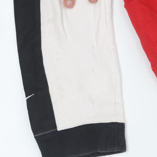 Nike Boys Red White Black Full Zip Hoodie XL (158-170cm) Cotton Blend