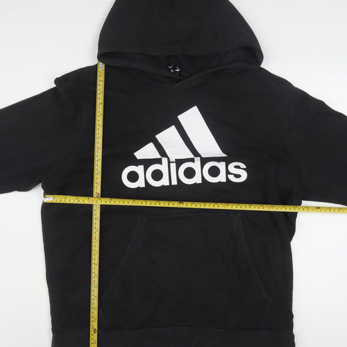 adidas Men's Black Pullover Hoodie L Sports Fleece Sweatshirt