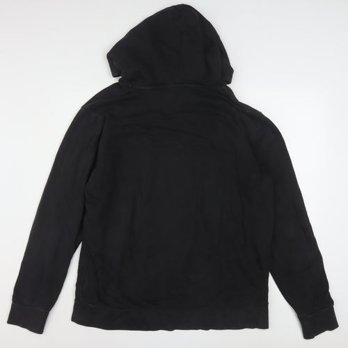 adidas Men's Black Pullover Hoodie L Sports Fleece Sweatshirt
