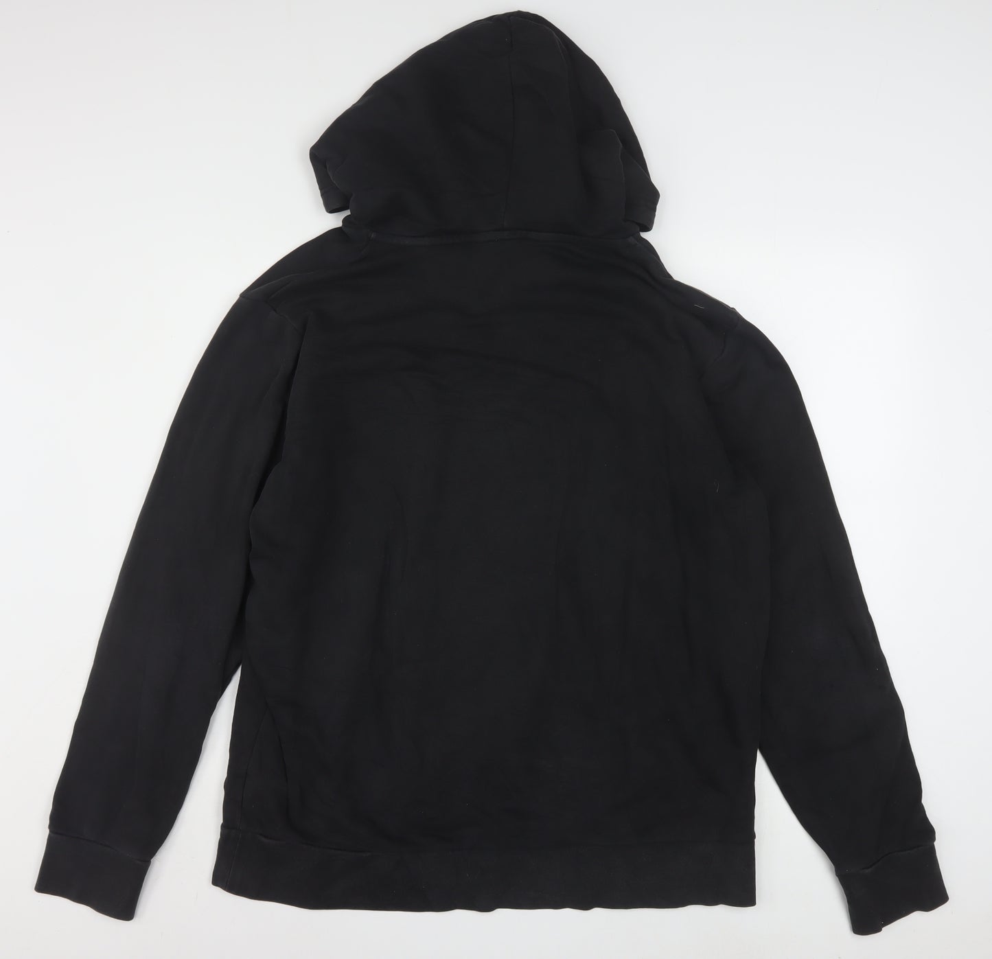 adidas Men's Black Pullover Hoodie L Sports Fleece Sweatshirt