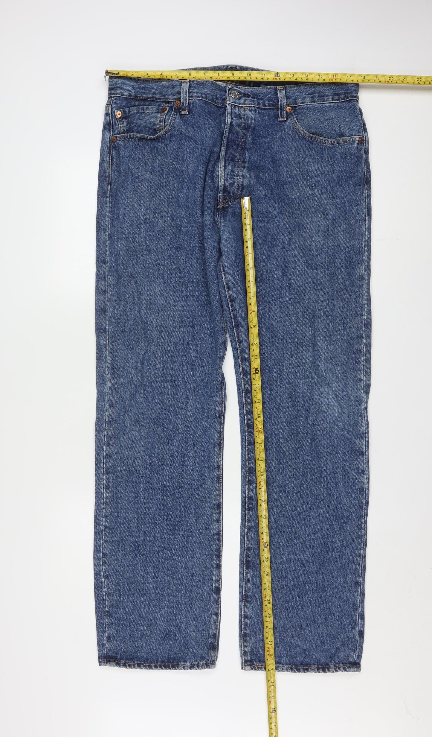 Levi's 501 Men's Blue Straight Jeans W36 L32 Classic Denim