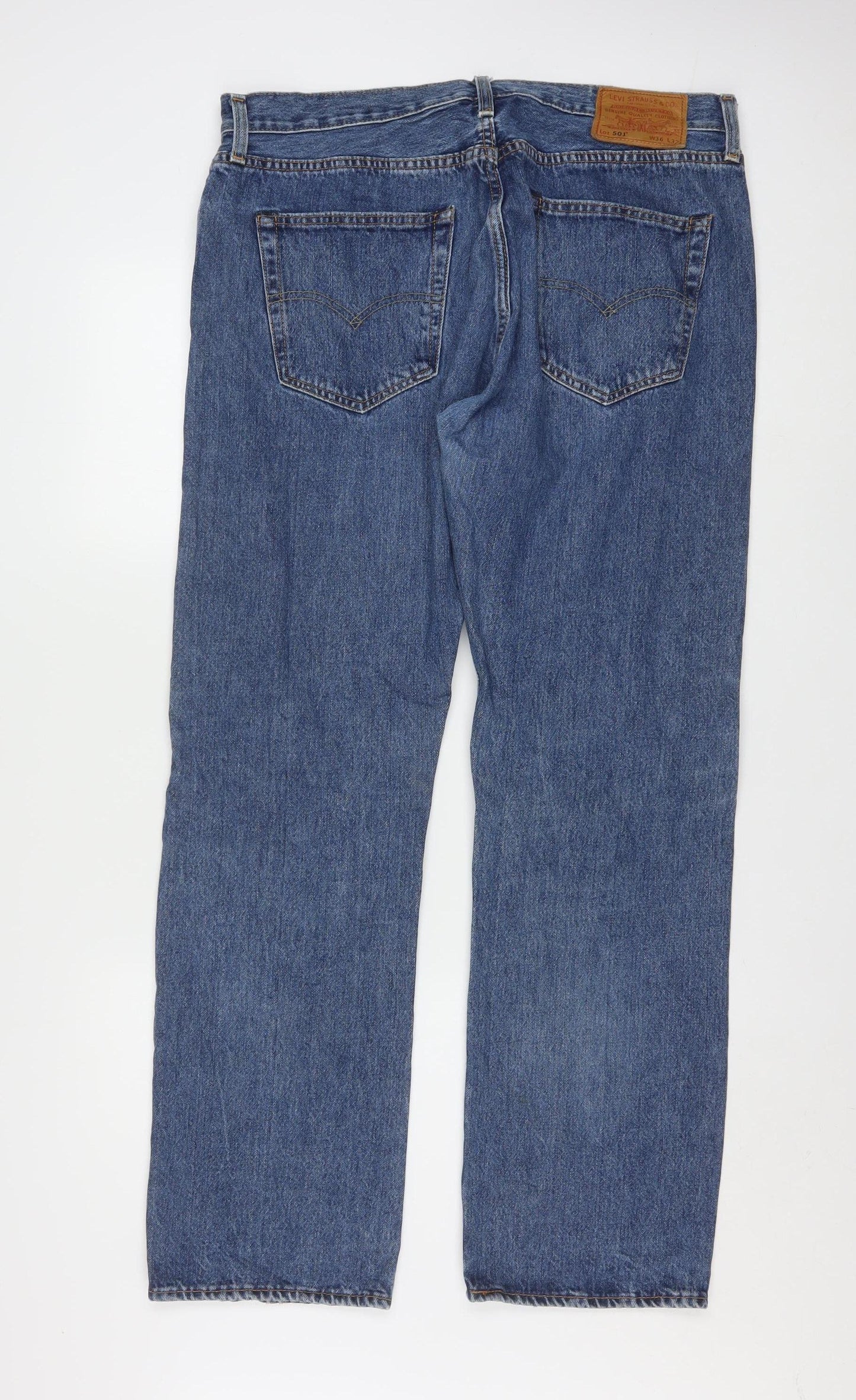 Levi's 501 Men's Blue Straight Jeans W36 L32 Classic Denim