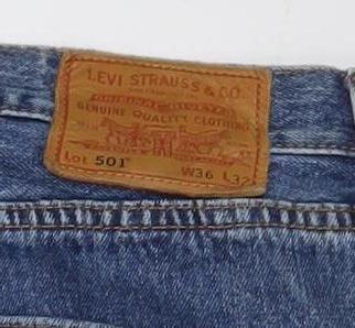 Levi's 501 Men's Blue Straight Jeans W36 L32 Classic Denim